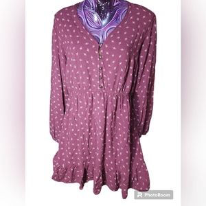 Women's XL Maroon Thigh Length Mini Xhilaration Dress